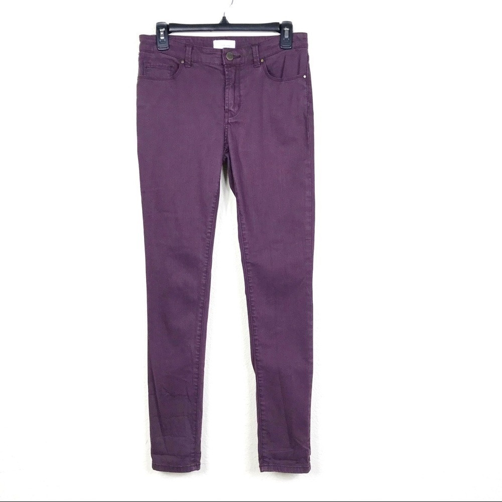 Halogen Purple 5-Pocket Mid-Rise Stretch Skinny Jeans
Size 27